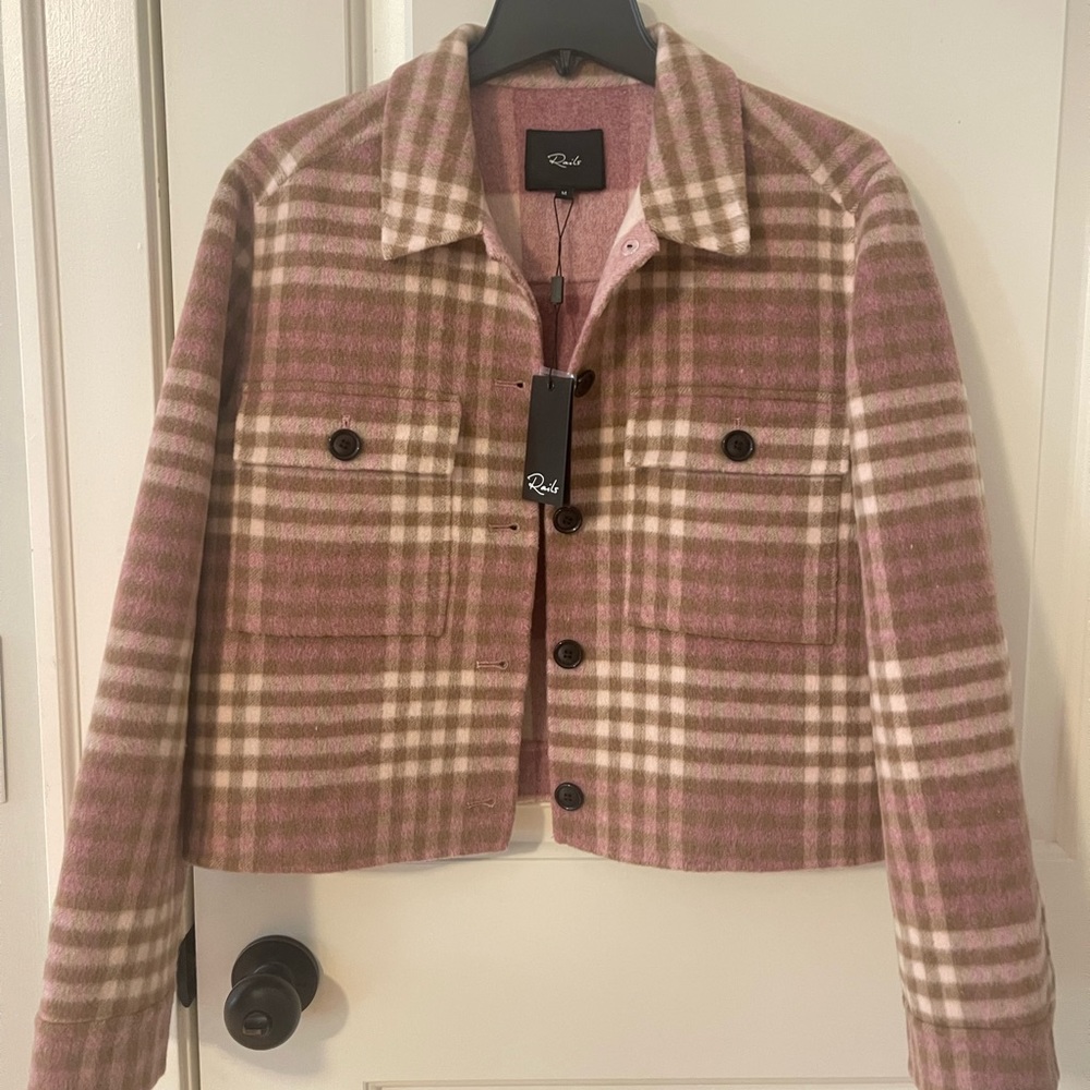 Rails Steffi Plaid Wool Blend Trucker Jacket